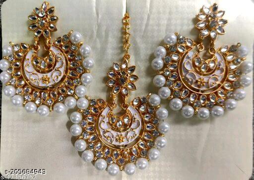 Earring-and-mangtika-set-for-women-and-girls-Jewellery-Set