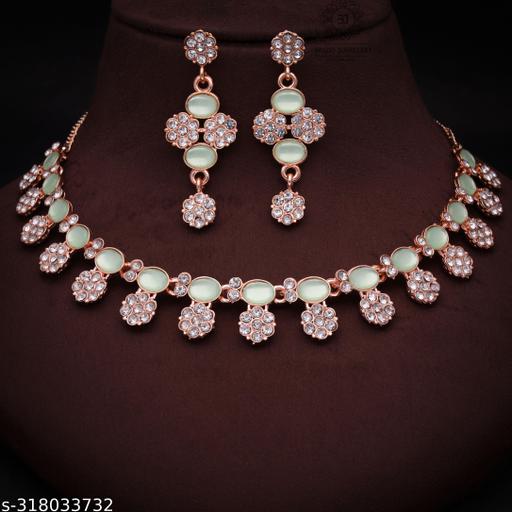 HC-FASHION-New-Rose-Gold-Diamond-Necklace-For-Women-And-Girl