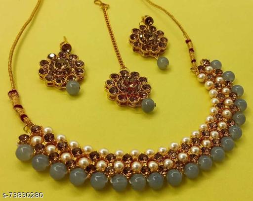 Apsra-Gold-Nacklace-Grey-Beads-Women-Jewellery-Set
