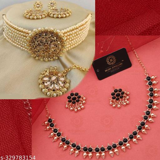 SIRAAZ-Elegant-Trendy-Combo-Exclusive-Rose-Gold-Traditional-Necklace-for-Women