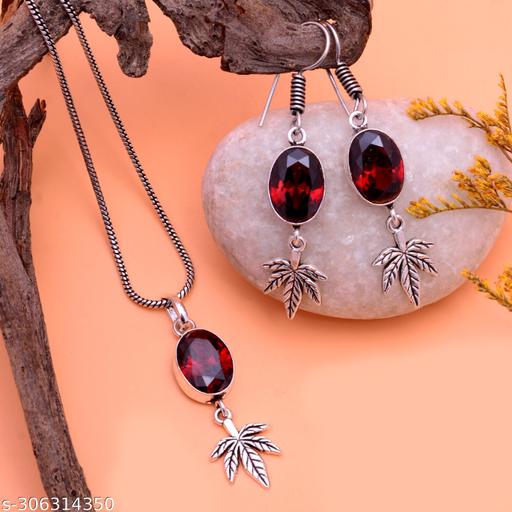 BRASS-OXIDISE-PLATED-CHAIN-NECKLACE-AND-EARRING-SET-FOR-WOMAN-AND-GIRLS