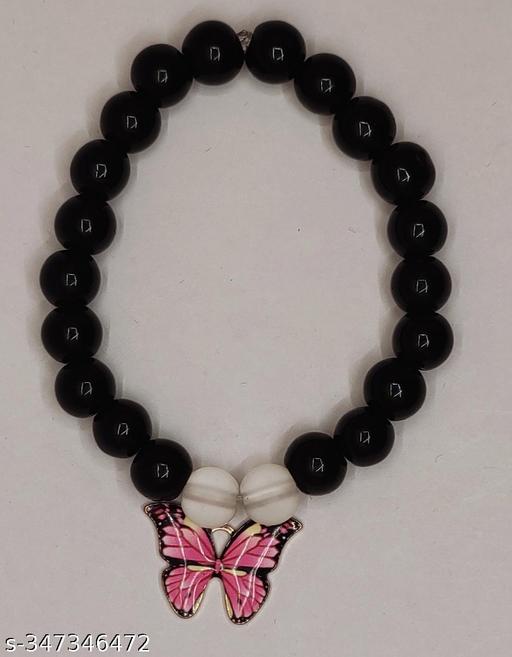 Multi Color Pendent And Black Color Crystal Bracelet For Women