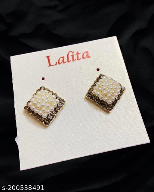 Pearl and AD stones earrings