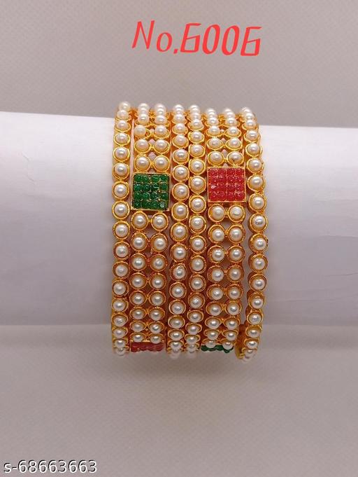 sixer set parl and marun green stone