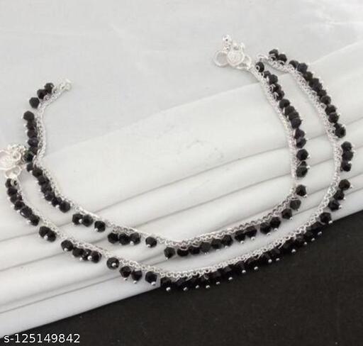 Black payal anklet for women and girls/latest design/black anklet beautiful design