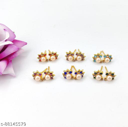 Kayaa Fancy Party Wear Tops Stud Earrings for Women and Girls