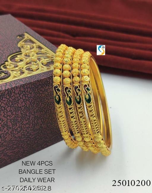 New High Gold 4 PC Bangle Set