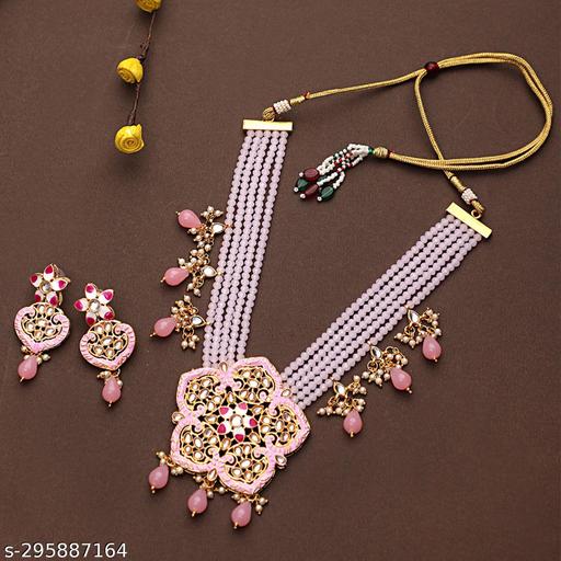 Jewellery-Set-Long-Necklace-Design-Pearl-|-Beads-Necklace-Set-With-Earring-Jewellery-For-Women-&-Girls