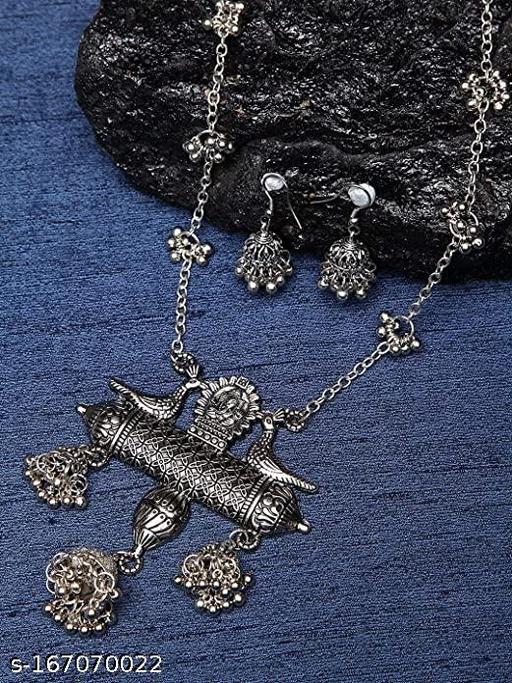 PIGAON-BLACK-SILVER-JEWEL-SET