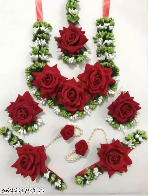 Flower-Jewellery-Set-Red-Rose