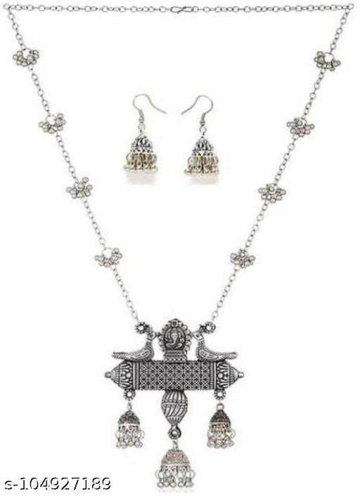 Primis-Trendy-Jewelry-Place-Oxidised-Long-Chain-Jewellery-Set