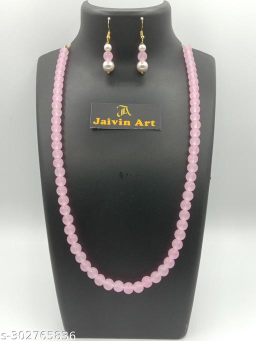 Pink-colour-pearl-mala