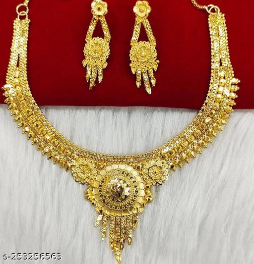 1-gram-Gold-plated-Necklace-earrings-set – Shefit