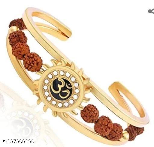 Om sun shape American Diamond Rudraksha Kada Bracelet