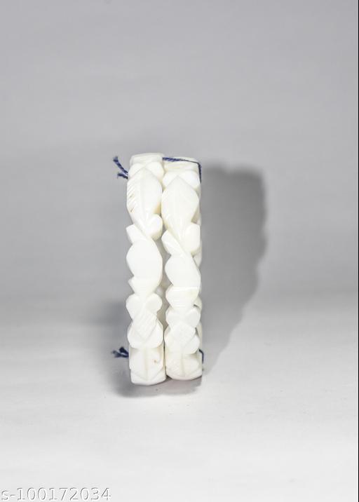 White shankha bangles