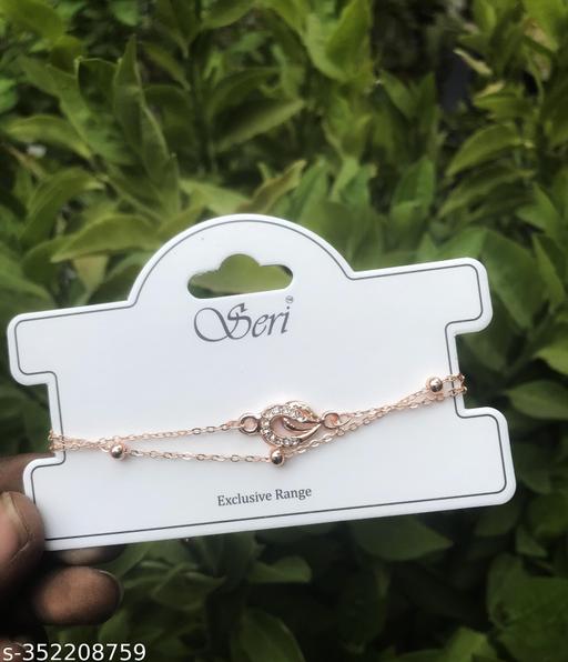 JMD Suppliers Girls Rose Gold Ad Stone Bracelet