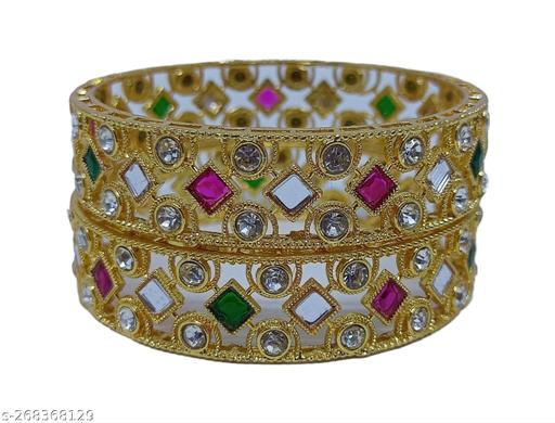 stylish fancy kundan and stone bangles