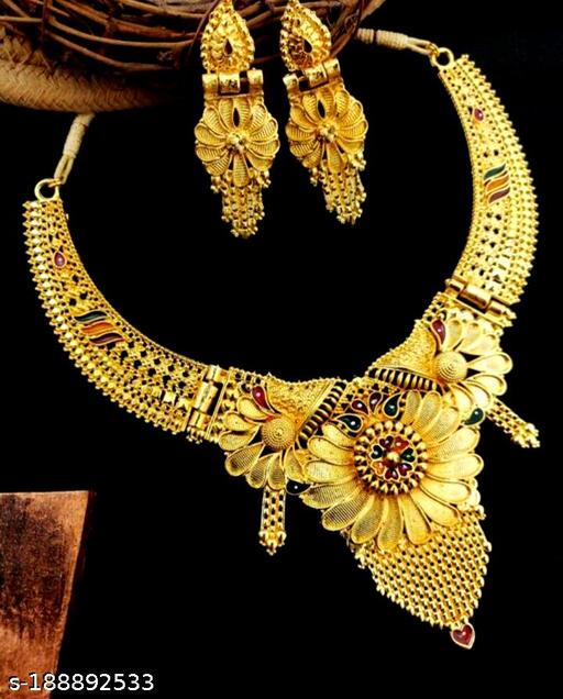 04 - Stylish Gold Plated Nacklace For Women's