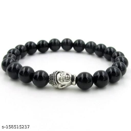 Natural Black Onyx Buddha Powered Protection Bracelet For Men & Women