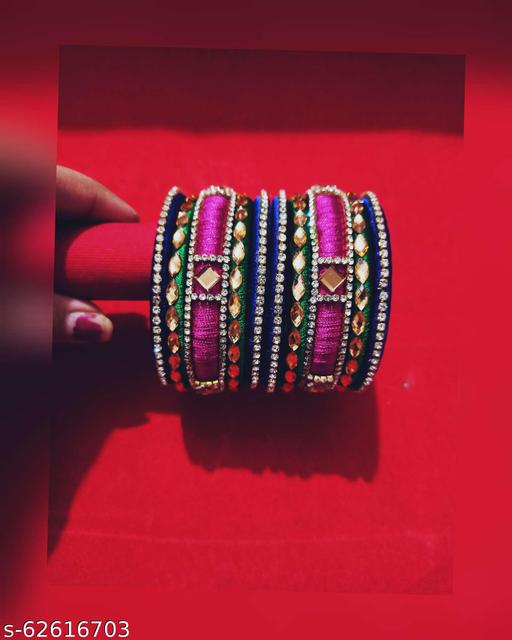 Latest Fancy American Stone Bangles Multi Colour