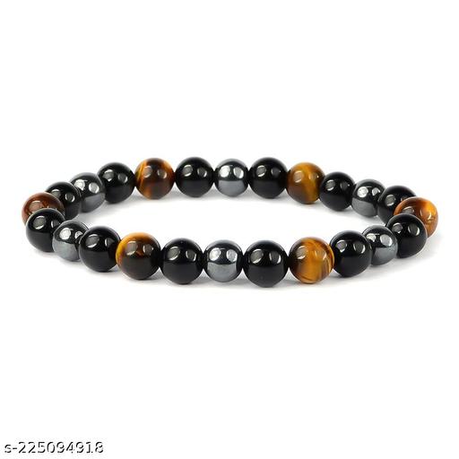 Triple Protection Tiger Eye Hematite Black Onyx Bracelet