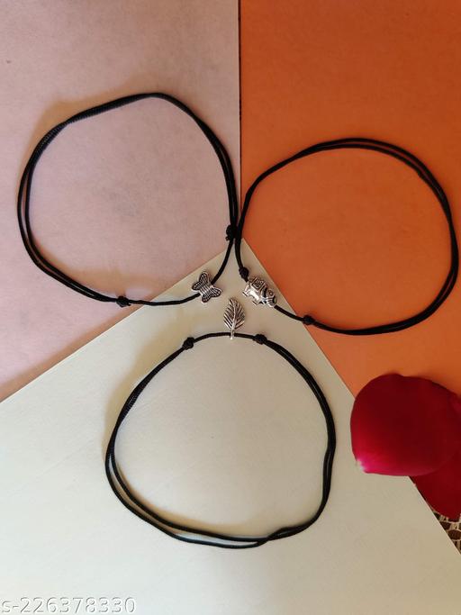 thread anklet combo of 3