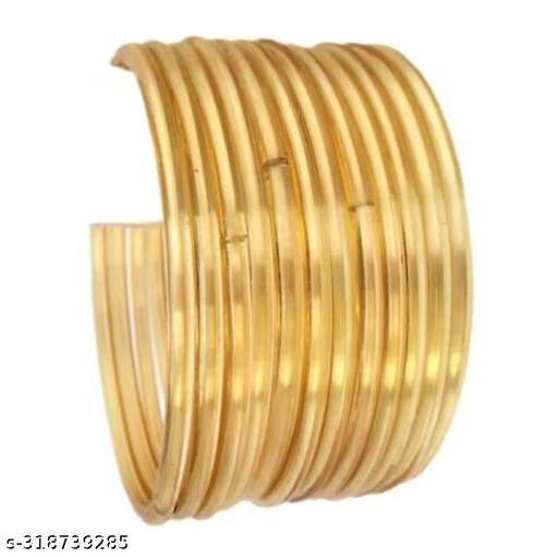 Plain Golden Bangles Set of 24pcs