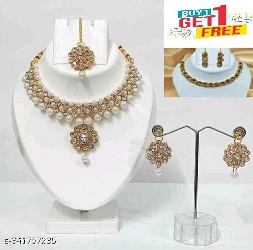 Shiv-Gora-White-Kids-Set-Free-pendal-Jewellery-set-With-Earring
