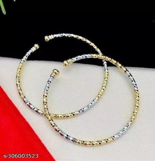 katli hand silver gold 2 tone breslet kada