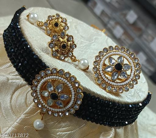 KHETLAZEE®-GOLD-PLATED-ANTIQUE-DESIGN-NECKLACE-SET-AND-FINGER-RING-FOR-WOMEN-AND-GIRLS.-Jewellery-Set