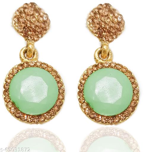 Fancy earring for women gold plated top gold crystal