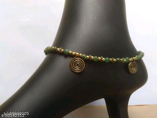 Anklets (Payal) Multi Beads Plain Desent Style For Women & Girls A-One Collection