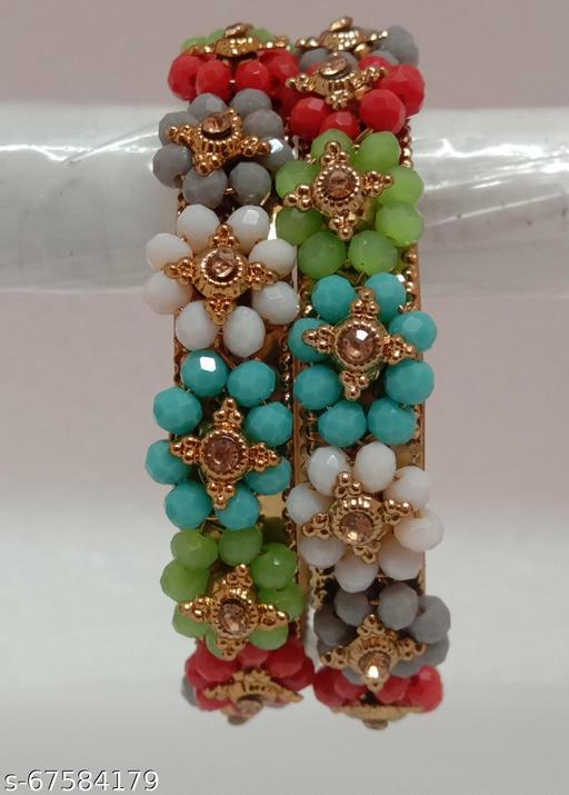 New Trading and Traditional Designs light multi-color Gajra Bangles for Girls & Women