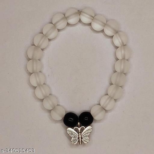 Silver Pendent And White Color Cristal Bracelet For Women