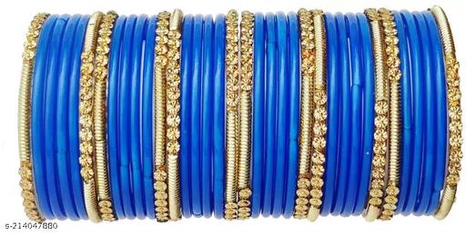 Trendy Latestes Wedding Party Glass Bangle Set & Bracelet (Po 36)