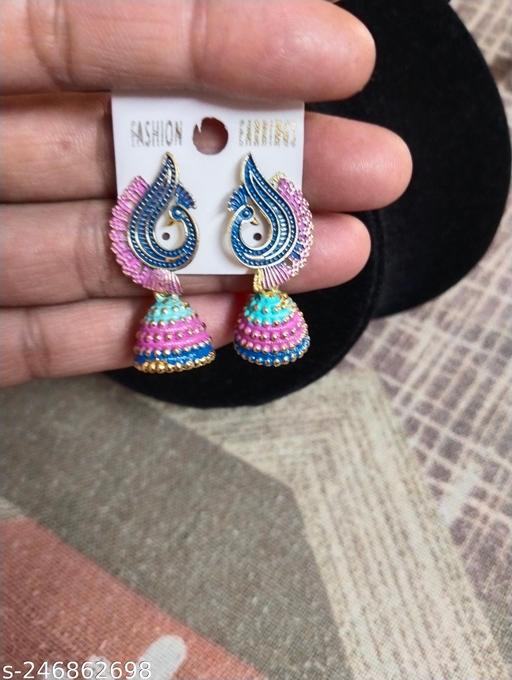 Multi-colour-jhumki-earrings