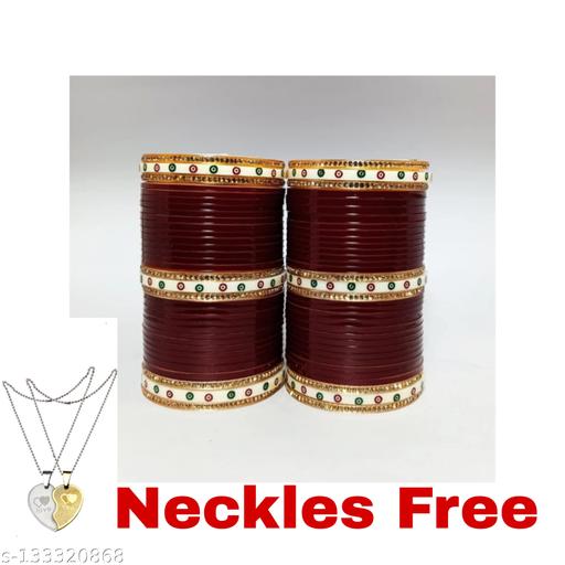 Maroon chooda set premium quality Chhota set women and girl