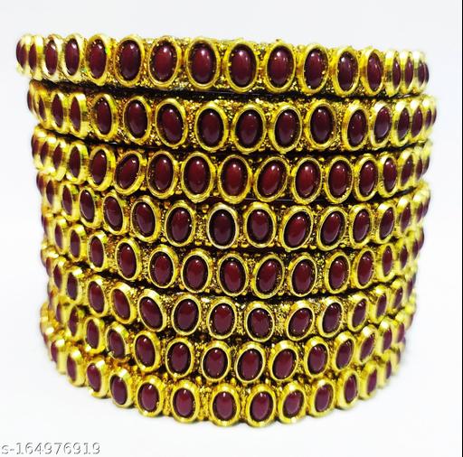 Anda maroon 8 chudi bangle