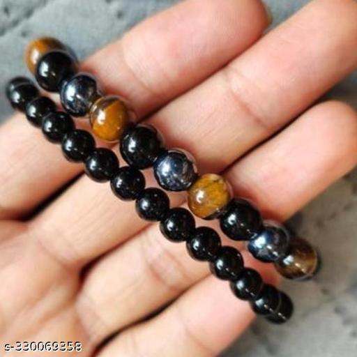 Natural Black Tourmaline Hematite Bracelet For Women Men Tiger Eye Stone Combination Law of Attraction for Money Attraction Success Bracelet