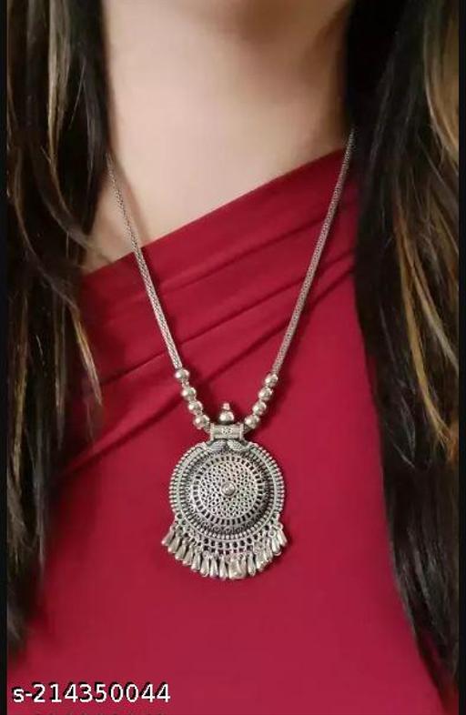 Oxidized-Chain-Pendant-Necklace-for-Women-&-Girls