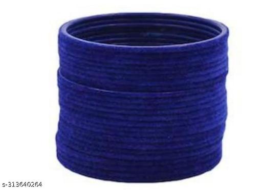Royal blue colour velvet bangles -2dorzen