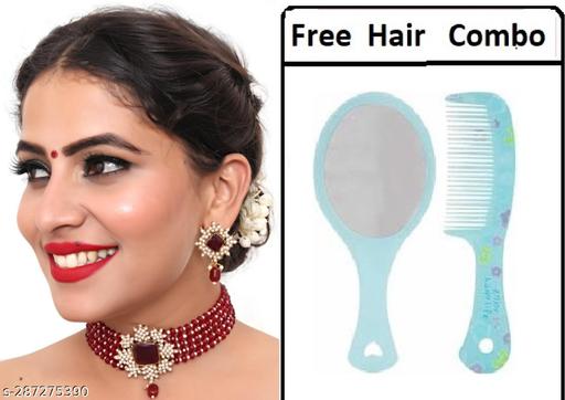 Heena-Maroon-5-Liner-Jewellery-Set-With-Free-Hair-Combo-Set