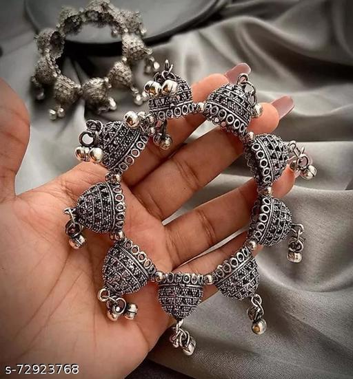 Alloy Black Silver Bracelet