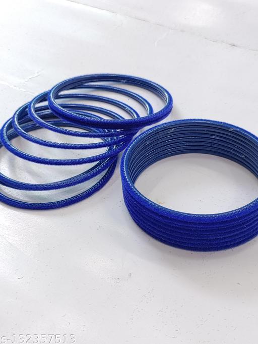 Ink Blue Velvet Bangles (Pack of 24)