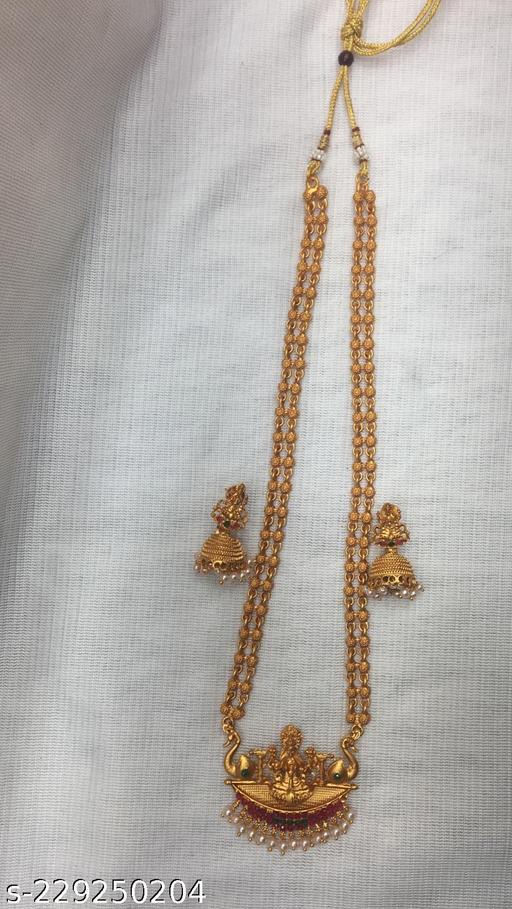 Princess-Graceful-Kundan-Stone-Brass-Gold-Plated-Long-Necklace-Set-for-Women