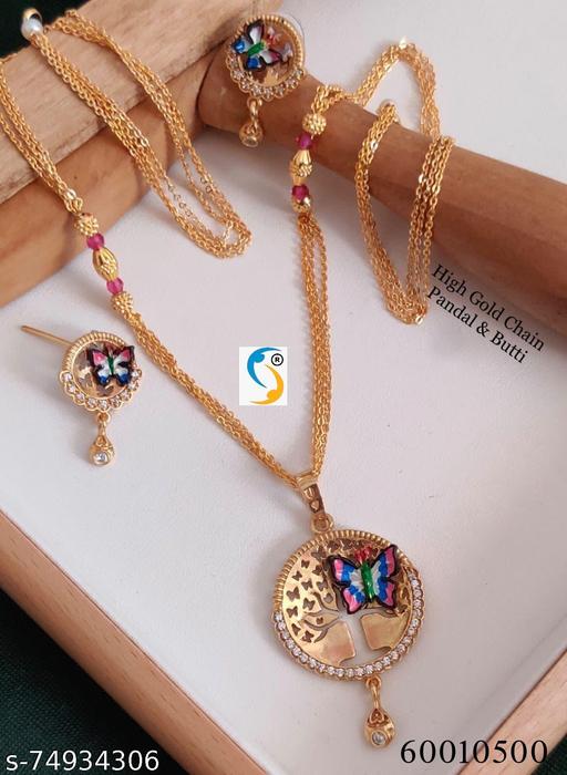 MEENAWORK-PRETTY-BUTTERFLY-P.SET-WITH-CHAIN-Jewellery-Set