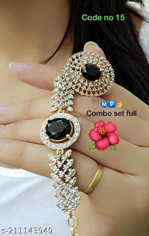 Elite-Glittering-Women-Bracelet-Jewellery-Set