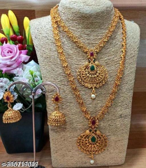 BRBrass-Gold-plated-Gold-Jewel-Set-(Pack-of-1)