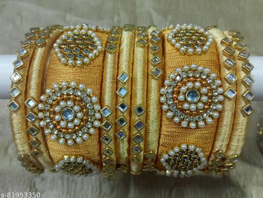 Silk Thread Set Bangles - 10 Bangles