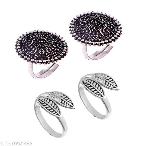 Designer Oxidized German Silver Toe rings for women and Girls